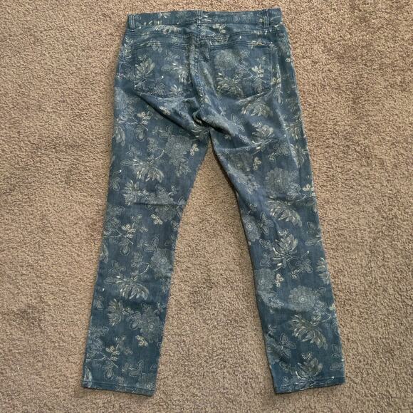 Lauren Jeans Co. Ralph Lauren Women's 6 30x27 Floarl Print All Over Pants Blue - Picture 5 of 8